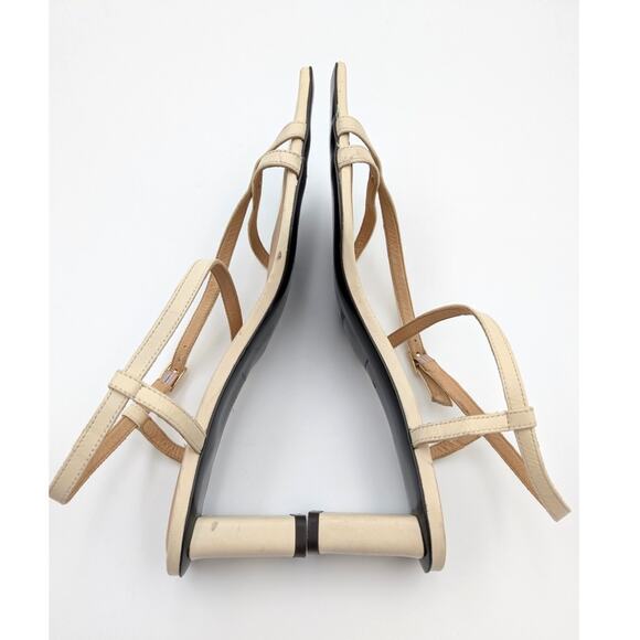 Frame Le Braxton Strappy Sandal Women's Square Toe Cream Size US8 EU38.5 - Picture 7 of 11